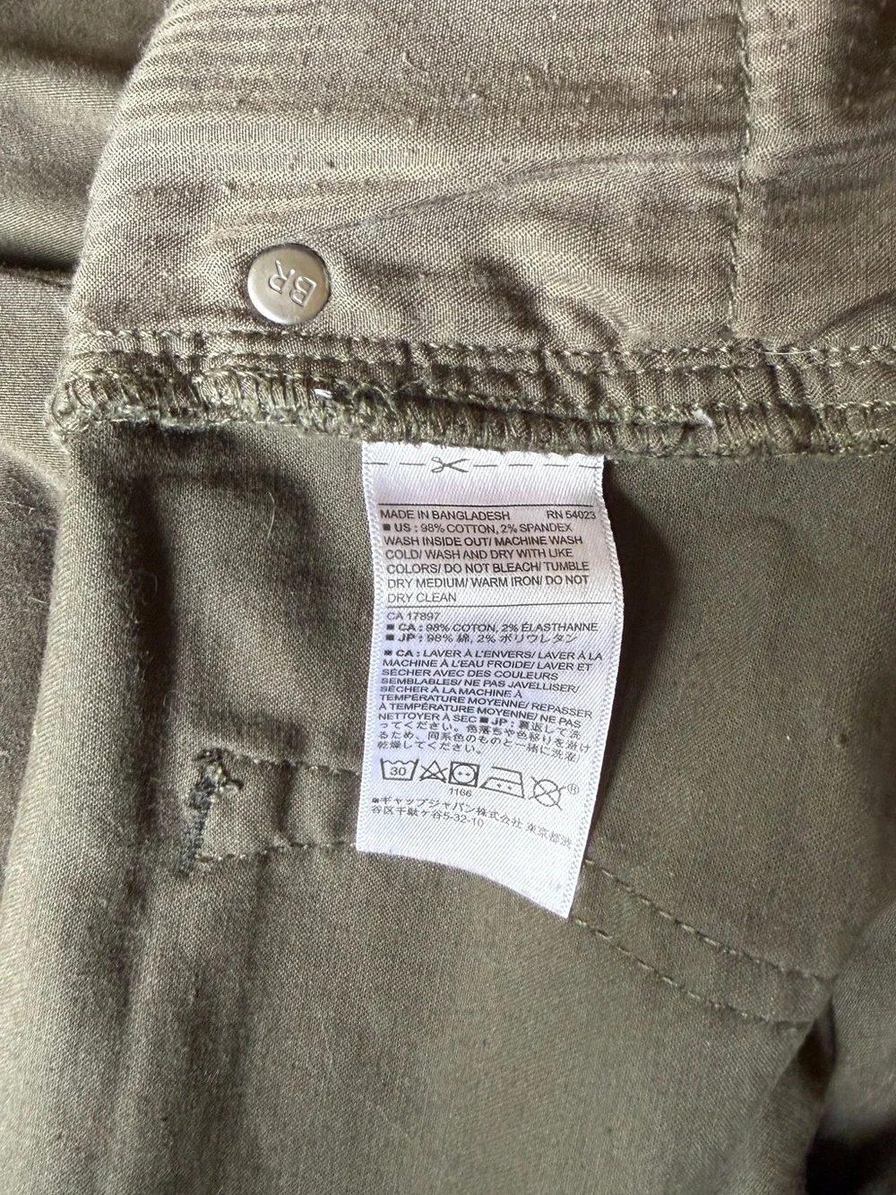 Banana Republic Men’s Olive Green Chinos - Straight Fit
